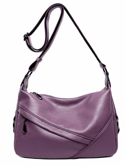 Covelin Women's Retro Sling Shoulder Bag from Covelin, Leather Crossbody Tote Handbag