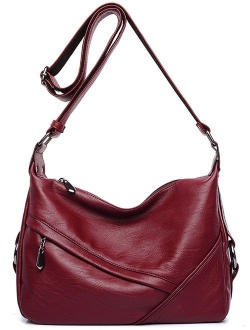 Covelin Women's Retro Sling Shoulder Bag from Covelin, Leather Crossbody Tote Handbag