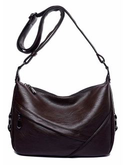 Covelin Women's Retro Sling Shoulder Bag from Covelin, Leather Crossbody Tote Handbag