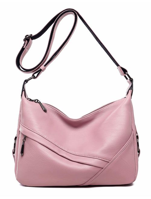 Covelin Women's Retro Sling Shoulder Bag from Covelin, Leather Crossbody Tote Handbag