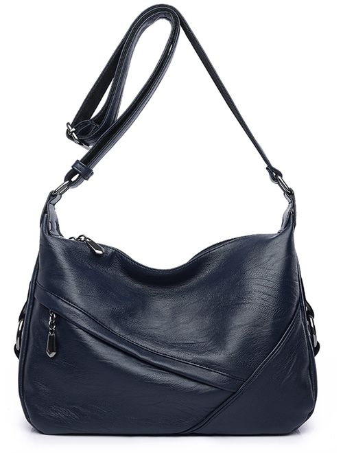 Covelin Women's Retro Sling Shoulder Bag from Covelin, Leather Crossbody Tote Handbag