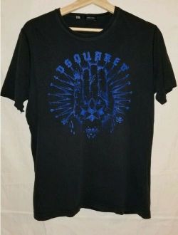 Black T-shirt Hand Men's Size XL Distressed