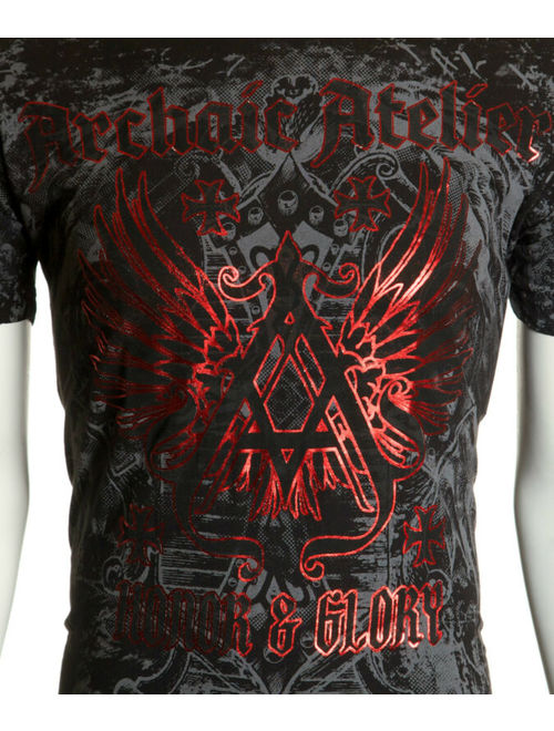 Archaic by Affliction Short Sleeve T-Shirt Mens ACHILLES Black S-3XL NWT