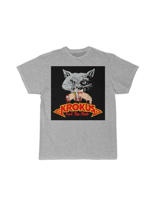 KROKUS Eat The Rich Men's Short Sleeve T Shirt