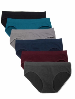 Kalon 6 Pack Women's Hipster Brief Nylon Spandex Underwear