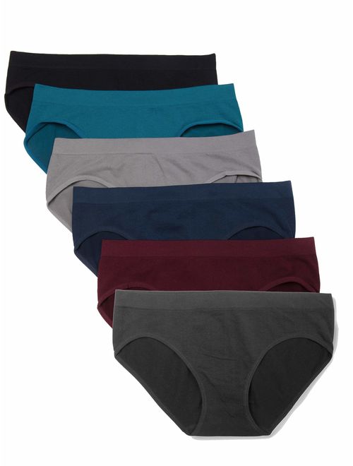 Kalon 6 Pack Women's Hipster Brief Nylon Spandex Underwear