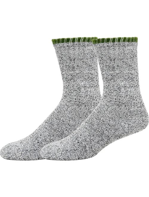 Soxnet Eco Friendly Heavy Weight Recyled Cotton Thermals Boot Socks 4 Pairs (9-11, Color Tipping)