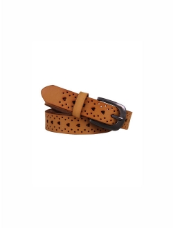 Women's Multi-Hole Carved Pin Buckle Hollow Leather Belt