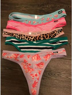 nwt victoria's secret Pink Cotton Thongs Size Medium