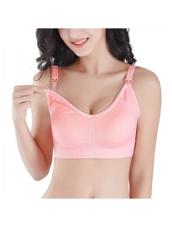 Topumt Womens Nursing Bra Front Buckles Maternity Breastfeeding Pregnant Bra Free Feeding Underwear