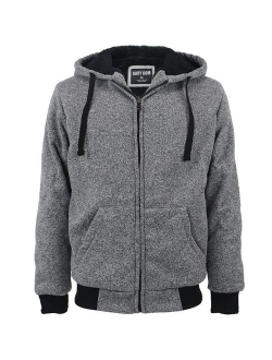 Gary Com Heavyweight Hoodies for Men, 1.8lbs Sherpa Lined Fleece Full Zip Up Plus Size Winter Sweatshirts Jackets