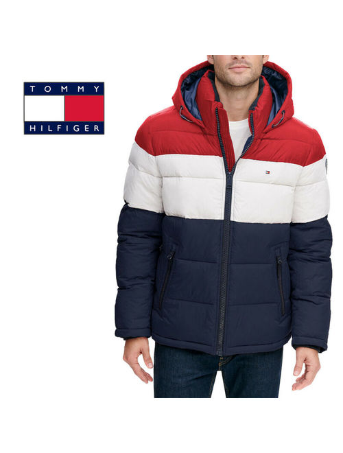 tommy puffer jacket mens