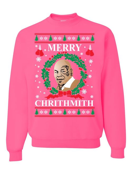 Wild Bobby Merry Chrithmith Mike Tyson Ugly Christmas Sweater Unisex Crewneck Sweatshirt