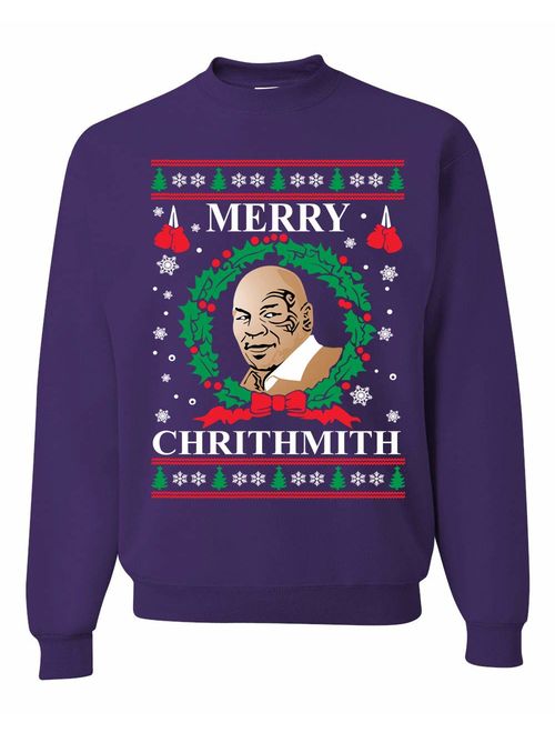 Wild Bobby Merry Chrithmith Mike Tyson Ugly Christmas Sweater Unisex Crewneck Sweatshirt