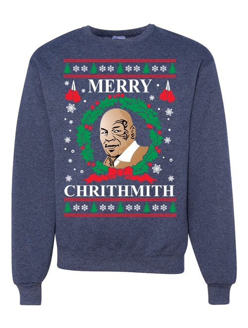 Wild Bobby Merry Chrithmith Mike Tyson Ugly Christmas Sweater Unisex Crewneck Sweatshirt