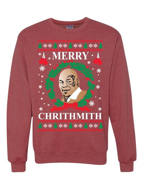 Wild Bobby Merry Chrithmith Mike Tyson Ugly Christmas Sweater Unisex Crewneck Sweatshirt