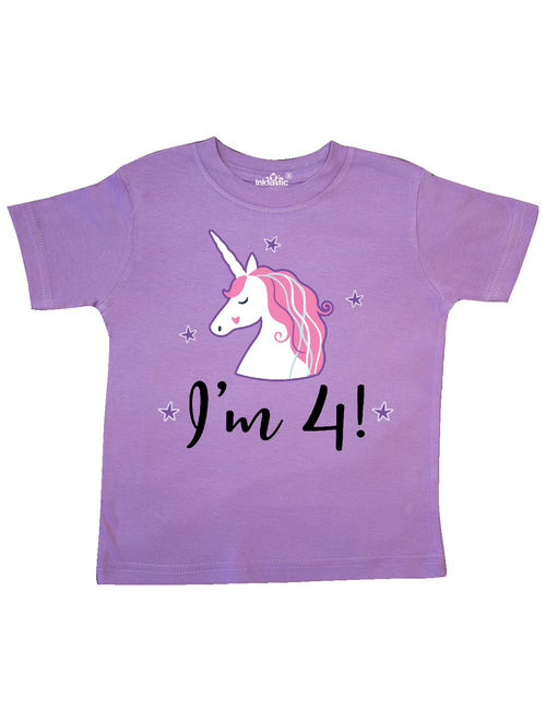 4th Birthday Cute Unicorn Toddler T-Shirt