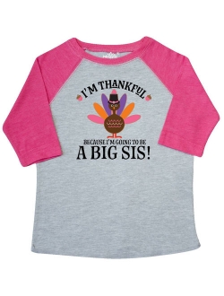 Thanksgiving Big Sis Announcement Turkey Toddler T-Shirt