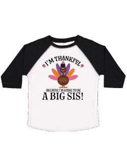 Thanksgiving Big Sis Announcement Turkey Toddler T-Shirt