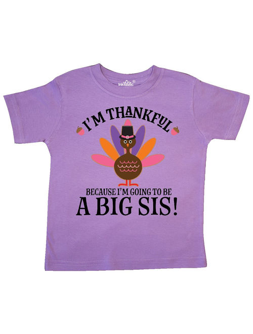 Thanksgiving Big Sis Announcement Turkey Toddler T-Shirt