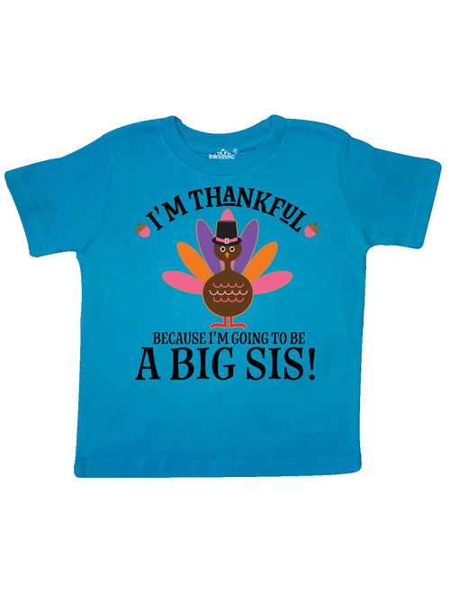 Thanksgiving Big Sis Announcement Turkey Toddler T-Shirt