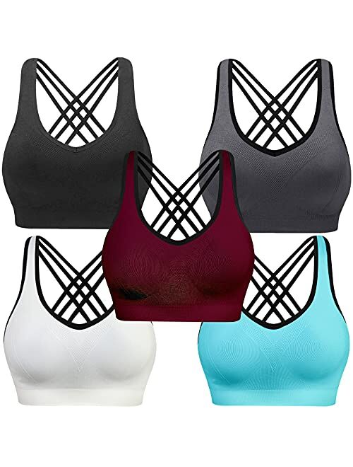 MIRITY Women Racerback Sports Bras - High Impact Workout Gym Activewear Bra