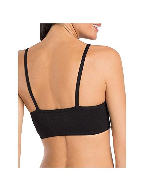 Fruit of the Loom Women's Spaghetti Strap Cotton Pullover Sports Bra