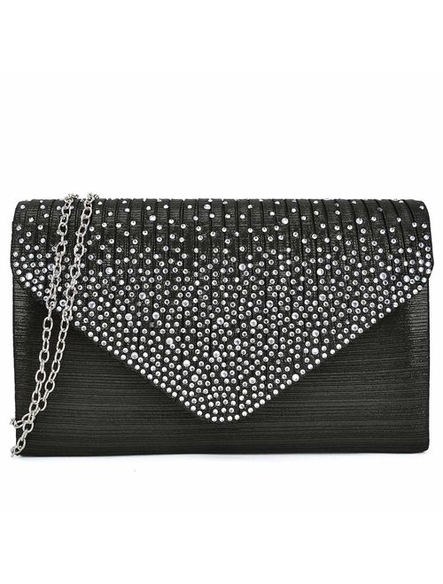 Women Evening Envelope Handbag Party Prom Clutch Purse Shoulder Cross Body Bag