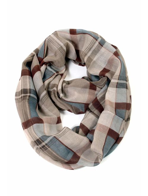 Scarfand's Plaid & Tartan Winter Infinity Scarf Wraps