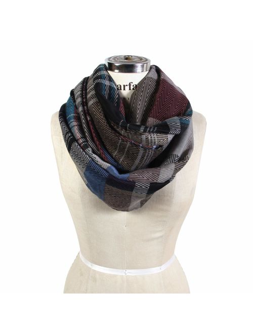 Scarfand's Plaid & Tartan Winter Infinity Scarf Wraps