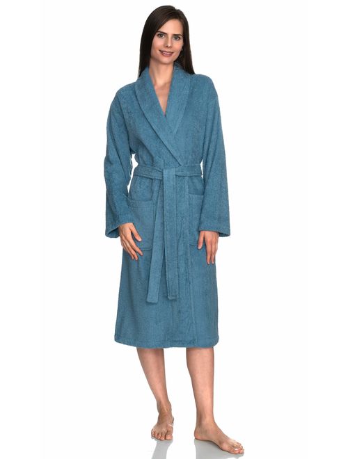 TowelSelections Women's Robe, Turkish Cotton Terry Shawl Bathrobe