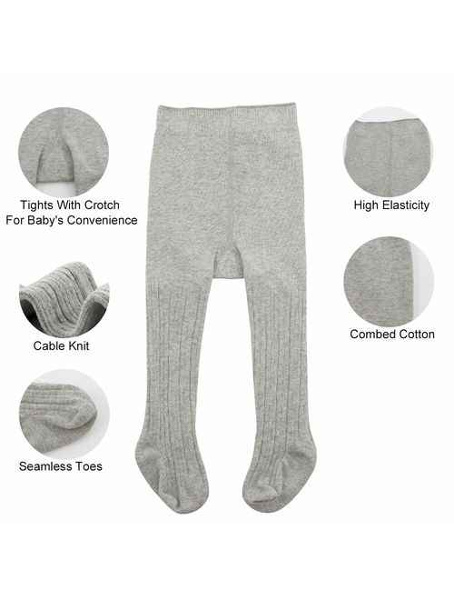 Zando Infant Soft Tights Toddler Seamless Leggings Tights for Baby Girls Winter Knit Warm Newborn Pants Stockings