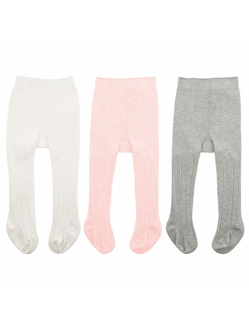 Zando Infant Soft Tights Toddler Seamless Leggings Tights for Baby Girls Winter Knit Warm Newborn Pants Stockings