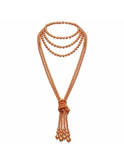 BABEYOND Art Deco Fashion Faux Pearls Necklace 1920s Flapper Beads Cluster Long Pearl Necklace for Gatsby Costume Party