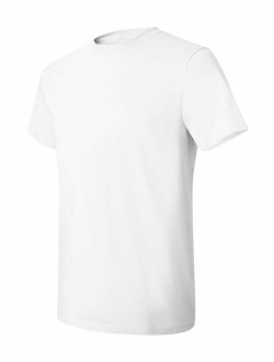 White Cotton Solid Crew Neck Short Sleeve T-Shirt