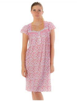 Casual Nights Women's Cap Sleeve Floral Nightgown