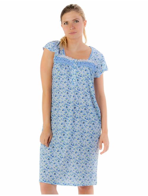 Casual Nights Women's Cap Sleeve Floral Nightgown