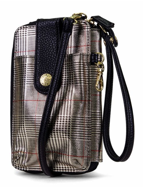 MUNDI Jacqui Vegan Leather RFID Womens Crossbody Cell Phone Purse Holder Wallet