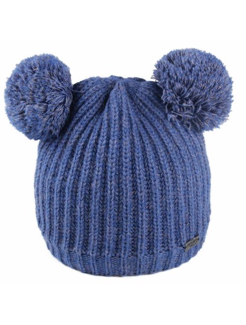 FURTALK Toddler Winter Hat Pom Beanie Knit Skull Cap Hats for Children Baby Boys Girls Kids 1-6 Years