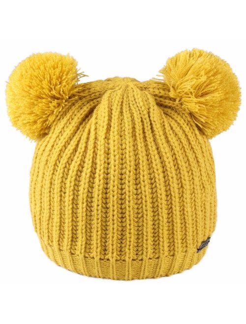 FURTALK Toddler Winter Hat Pom Beanie Knit Skull Cap Hats for Children Baby Boys Girls Kids 1-6 Years