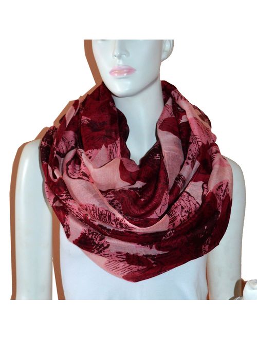 Scarf Tradinginc Floral Light Weight X Large Infinity Scarf