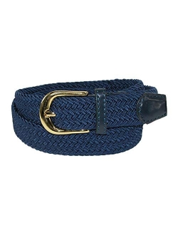 CTM Women's Elastic Braided Stretch Belt