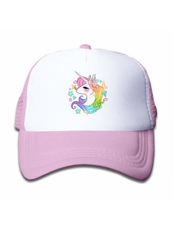 Waldeal Cute Unicorns Kids Girls Mesh Cap Trucker Hats Adjustable Baseball Cap