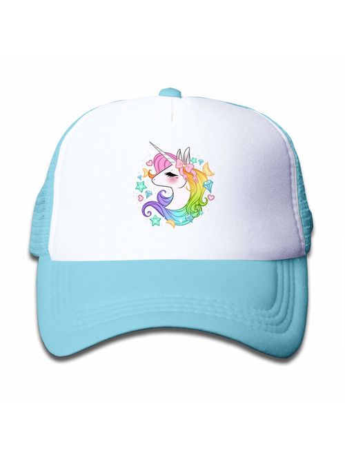 Waldeal Cute Unicorns Kids Girls Mesh Cap Trucker Hats Adjustable Baseball Cap