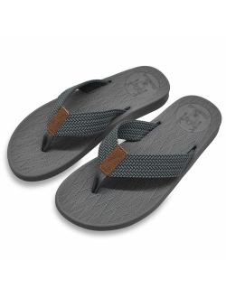 KUAILU Mens Flip Flops Thong Sandals Yoga Foam Slippers