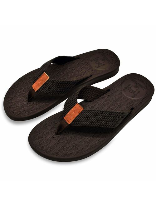 KUAILU Mens Flip Flops Thong Sandals Yoga Foam Slippers