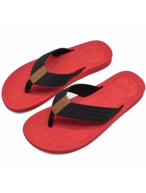 KUAILU Mens Flip Flops Thong Sandals Yoga Foam Slippers