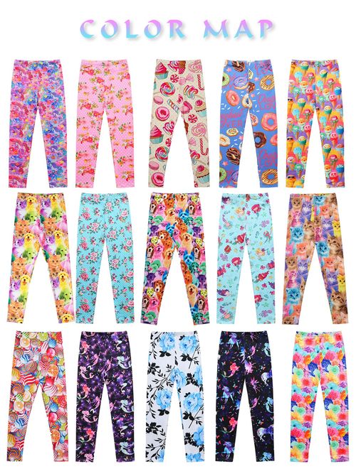 Jxstar Girl Unicorn Leggings Kid Rainbow Print Legging Tights Trousers Slim Long Pants