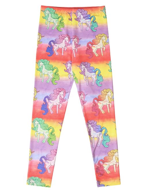 Jxstar Girl Unicorn Leggings Kid Rainbow Print Legging Tights Trousers Slim Long Pants