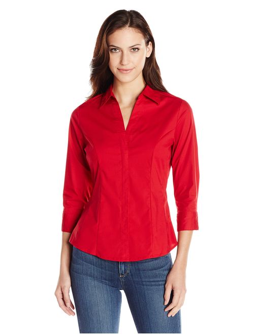 Lee Riders Riders by Lee Indigo Women's Easy Care Sleeve Woven Shirt